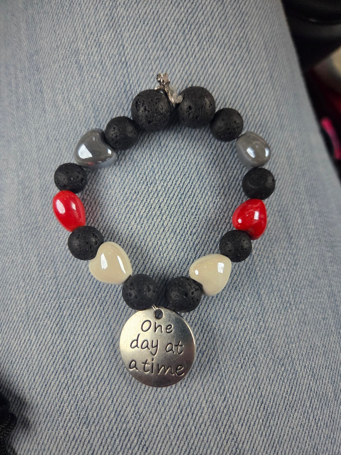 "One day at a time" bracelet