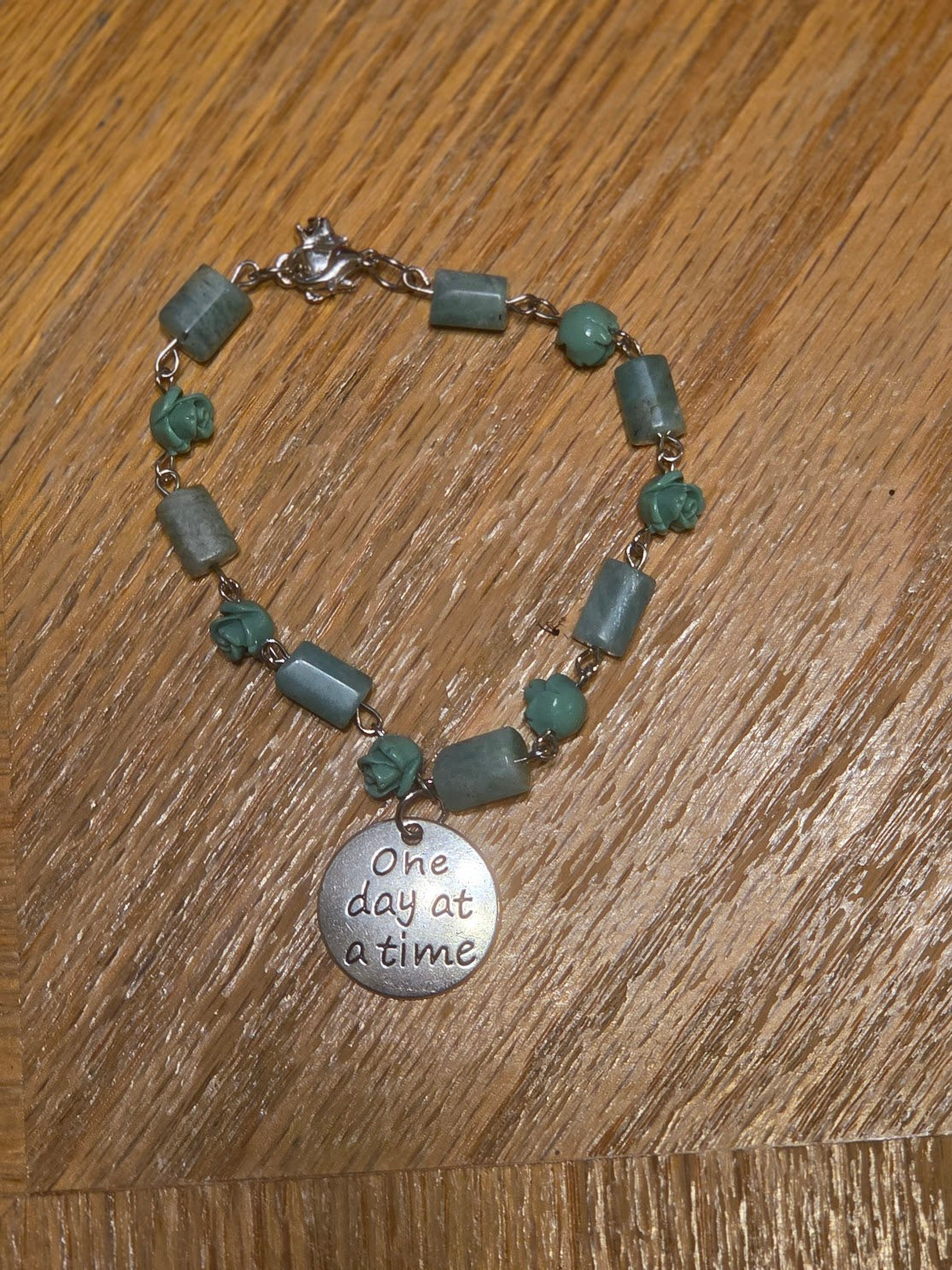 "One day at a time" bracelet