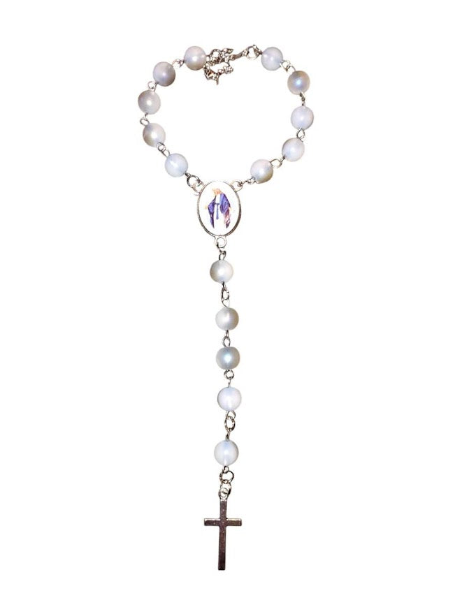 "Efren" Agate Bead Rear-view Mirror Rosary