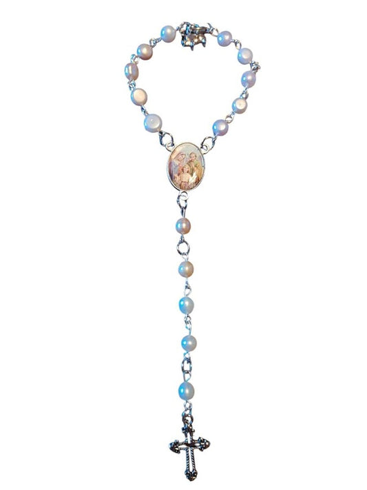 "Emily" Freshwater Pearl Rear-view Mirror Rosary