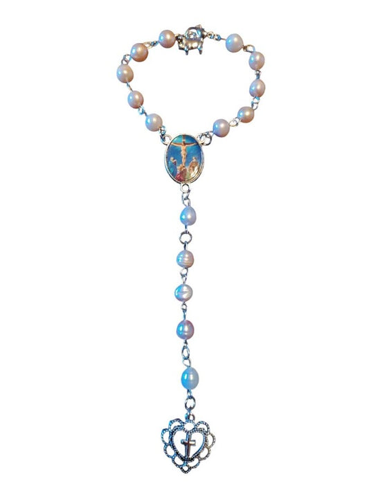 "Patricia" Freshwater Pearl Rear-view Mirror Rosary and Signature "Patricia" Wooden Sunflowers Rosary Coming Soon!